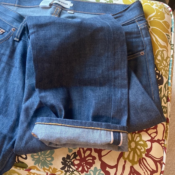 Taylor Stitch The Slim Jeans Organic Selvage Blue Raw Denim tag 34 (38x29 actual - Picture 3 of 3